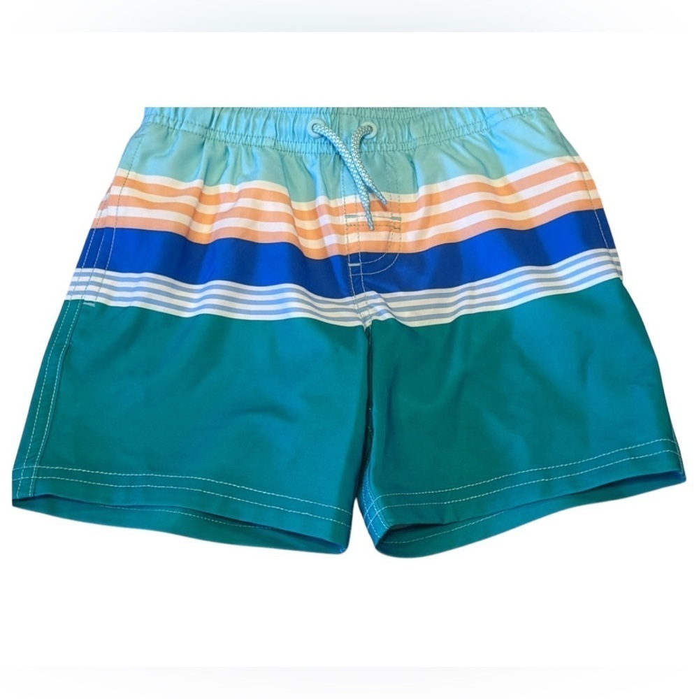 Wonder Nation Boys Swimming Suit Pastel Stripes Drawstring Waist Sz XS (4-6) - Picture 1 of 10